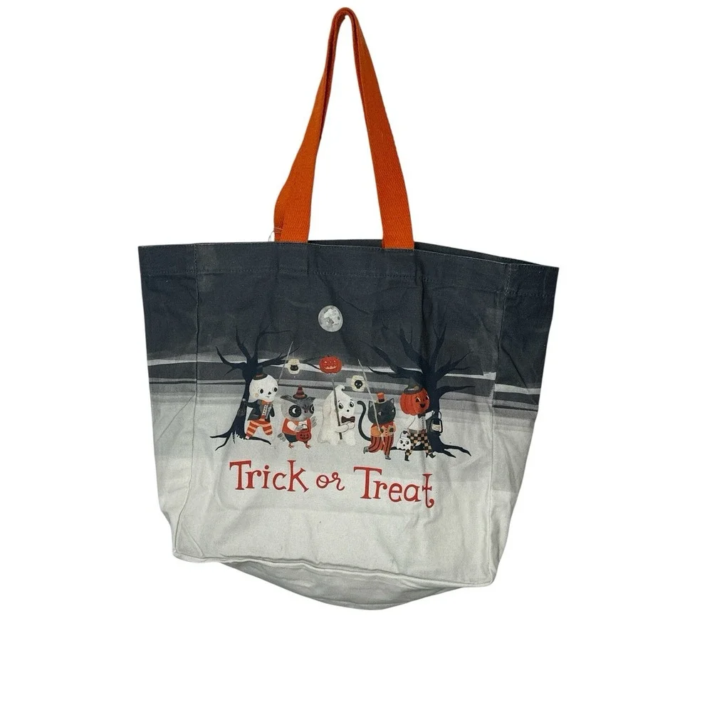New Hallow Home Halloween Tote Bag‎ Trick or Treat XL Pumpkin Ghost Shopping Bag - Picture 2 of 8
